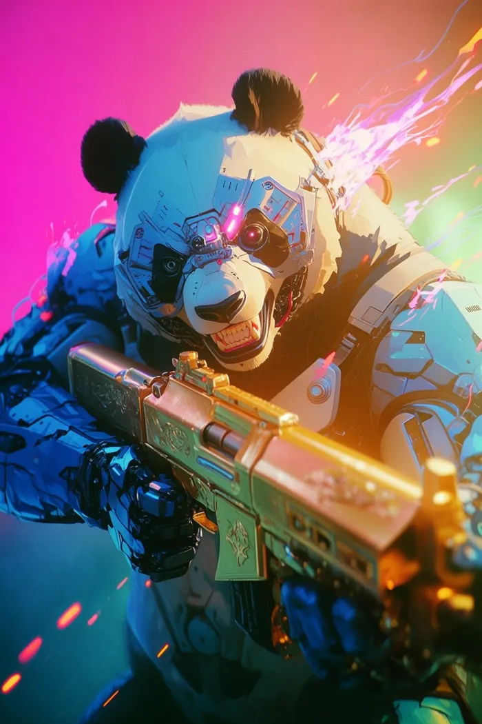 Panda Ronin — generative composition by Brian Hmurovich, catalogue number 04