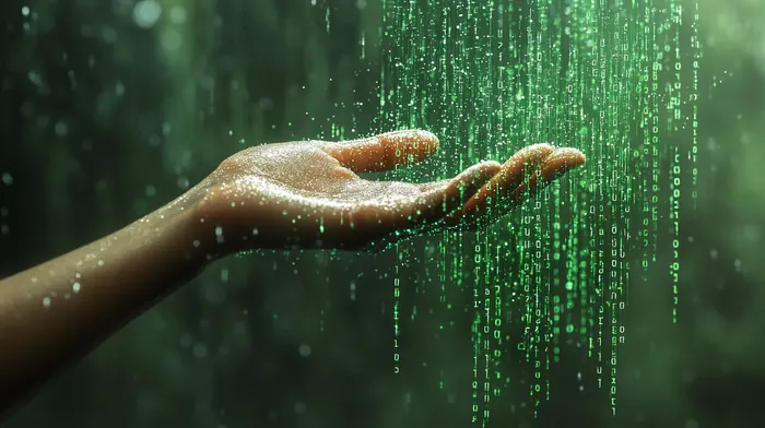 Rainfall, Base Ten — generative composition by Brian Hmurovich, catalogue number 24